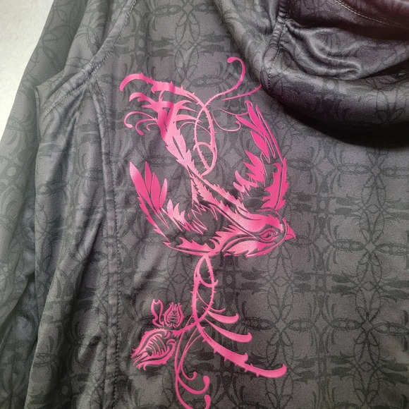 The North Face Fleece Sweater Jacket Hoodie Womens Sz Med Hot Pink TNF Apex‎ - Picture 9 of 16